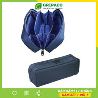 Hộp Đựng Bút Grepaco Bằng Vải Bố Canvas Tote Đẹp Nhiều Ngăn Đa Năng Dạng Túi Bóp Dụng Cụ Đồ Dùng Học Tập Học Sinh, Sinh Viên, Đồ Cá Nhân Văn Phòng Kiểu Cute Chống Xước, Chống Nước  Hàng Chính Hãng - Xanh Navy