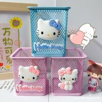 Hộp đựng bút Hello Kitty mới, tổ chức bàn làm việc, hộp lưu trữ văn phòng phẩm hoạt hình dễ thương