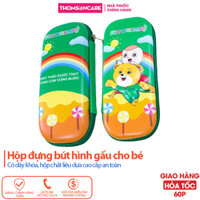 Hộp đựng bút hình gấu FITOBIMBI ngộ nghĩnh cho bé – có khóa kéo, chất liệu nhựa an toàn cao cấp – Thomsoncare