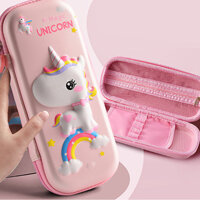 Hộp Đựng Bút Họa Tiết In Nổi 3D Hình Sinh Động, Chống Thấm Nước BEE GEE 7006 - ngựa hồng