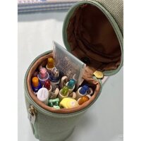 Hộp đựng bút KOKUYO Nhật Bản, túi đựng bút bằng vải canvas có khóa kéo, có thể đứng, túi bút màu retro