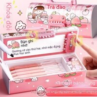 Hộp Đựng Bút Mật Khẩu Hộp Đựng Văn Phòng Phẩm Hai Lớp Dung Tích Lớn Nổi Tiếng Mạng Sáng Tạo Instagram Dễ Thương Cho Nữ