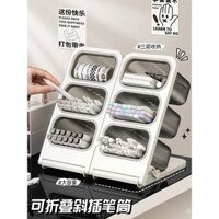 Hộp đựng bút nghiêng có thể tháo rời, dung tích lớn, hộp lưu trữ bút cho trẻ em, bé trai, bé gái, phong cách Ins cao cấp, hộp bút để bàn học sinh, hộp bút vẽ, bút màu nước, hộp bút văn phòng, giá đỡ bút