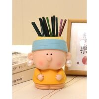 Hộp đựng bút nữ đeo bông tai ngọc trai, đồ trang trí nhỏ, cọ trang điểm, thùng đựng son, quà tặng cô gái để bàn văn phòng