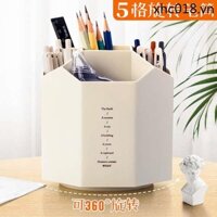 Hộp đựng bút xoay 360 độ Dễ thương Trẻ em Bé trai Học sinh Máy tính để bàn Văn phòng phẩm Hộp lưu trữ Hộp đựng bút dung tích lớn đa chức năng Hộp đựng bút để bàn văn phòng Hộp đựng bút cho bé gái Đồ trang trí sáng tạo