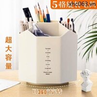 Hộp đựng bút xoay 360 độ Dễ thương Trẻ em Bé trai Học sinh Máy tính để bàn Văn phòng phẩm Hộp lưu trữ Hộp đựng bút dung tích lớn đa chức năng Hộp đựng bút để bàn văn phòng Hộp đựng bút cho bé gái Đồ trang trí sáng tạo