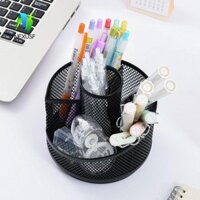 Hộp đựng bút xoay NEXUSF, Hộp đựng bút chì đa chức năng màu đen, Đồ dùng văn phòng Lưới kim loại Xoay 360 độ Giá đỡ máy tính để bàn tiện lợi Văn phòng