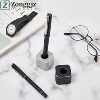 Hộp đựng bút ZONGGJZ, Khe cắm bút chì vuông hợp kim nhôm, sang trọng nhẹ nhàng cổ điển đa chức năng thời trang CEO Bút sắp xếp phòng tắm