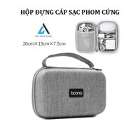 Hộp Đựng Cáp Sạc Mac Book Laptop Chống Sốc, Túi Đựng Phụ Kiện Công Nghệ, Bộ Sạc Máy Tính, Pin Dự Phòng, Túi Baona