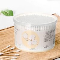 Hộp đựng cây Tăm Bông Hai Đầu MINISO Tăm bông ráy tai Trang Điểm Người Lớn Họ Hộp LTEI (Nhập khẩu SINGAPORE)