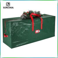 Hộp đựng cây thông Noel có tay cầm và dây kéo màu xanh lá cây