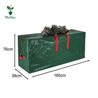 Hộp đựng cây thông Noel có tay cầm và dây kéo màu xanh lá cây