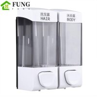 Hộp đựng chất lỏng xà phòng FUNG, Hộp Gel tắm cửa sổ có thể nhìn thấy 2in1, Hộp đựng mỹ phẩm Hướng dẫn sử dụng Báo chí treo tường Hộp đựng nước rửa tay đóng chai phụ tại nhà