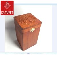 HỘP ĐỰNG CHÈ GỖ HƯƠNG CHỮ PHÚC VUÔNG CAO 18CM -ẢNH THẬT MẪU MỚI