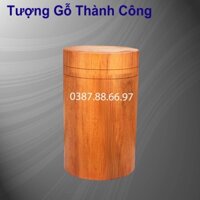 Hộp đựng chè trơn cao 20cm chất liệu gỗ hương