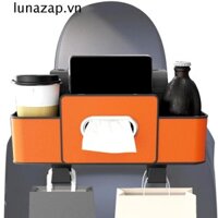 Hộp đựng cốc đựng đồ uống ô tô LUNAZAP, Thiết kế phân vùng Hộp đựng đồ ghế sau ô tô chống nước, Hộp đựng khăn giấy ô tô chống mài mòn tiện lợi