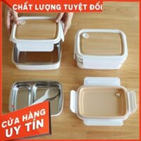 Hộp đựng cơm 1 tầng giữ nhiệt lõi inox,Hộp đựng cơm văn phòng,khay đựng cơm inox 1 ngăn 6180