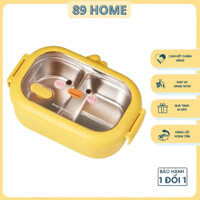 Hộp đựng cơm 2 ngăn inox 304 giữ nhiệt hình vịt dễ thương