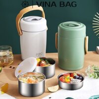 Hộp đựng cơm 3 tầng FOOD 03 , có  7 lớp cách nhiệt, thời gian giữ nhiệt lên đến 8h