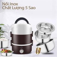 Hộp Đựng Cơm 3 Tầng Hâm Nóng, Cặp Lồng Cơm Giữ Nhiệt - Hâm Nóng Thức Ăn Có Lõi inox Cao Cấp