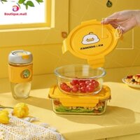 Hộp đựng cơm BOUTIQUE, Combo 3 món thủy tinh đựng cơm giữ nhiệt cho dân văn phòng, Thố đựng cơm có nắp đậy tiện lợi