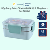 Hộp Đựng Cơm, Cà Mên Giữ Nhiệt 2 Tầng Lunch Box 1200Ml Mta-Mart An Toàn, Tiện Lợi, Dễ Vệ Sinh