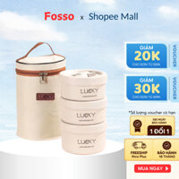 Hộp Đựng Cơm Giữ Nhiệt 3 Tầng, Túi Đựng Hộp Cơm Văn Phòng Giữ Nhiệt Chống Tràn - HC01