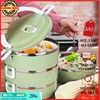 Hộp đựng cơm giữ nhiệt 4 ngăn/hộp đựng cơm giữ nhiệt inox giá rẻ (Màu ngẫu nhiên)- Hộp cơm hộp đựng cơm văn phòng