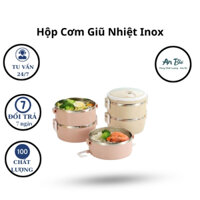 Hộp Đựng Cơm Giữ Nhiệt Ăn Trưa Văn Phòng 2 tầng Lõi Inox Giữ Nhiệt / Camen 2 Tầng Bằng Nhựa Lõi inox