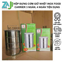 Hộp đựng cơm giữ nhiệt inox Food Carrier 3 ngăn, 4 ngăn tiện dụng