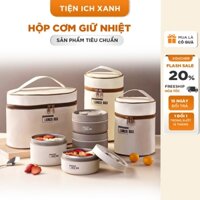 Hộp đựng cơm giữ nhiệt Lunch Box Hộp đựng cơm văn phòng Tặng Túi Cà mên giữ nhiệt dùng được trong lò vi sóng