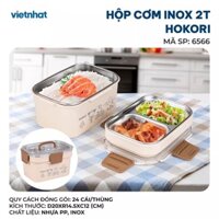 Hộp Đựng Cơm Giữ nhiệt Văn phòng - Hộp Inox Đựng Cơm Giữ Nhiệt 2 Tầng  Ruột Inox Vỏ Nhựa An Toàn - Gia Dụng Anh Thu