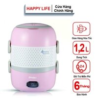 Hộp đựng cơm hâm nóng cắm điện 2 tầng ArirangLife EL-ALS263 (Hồng)