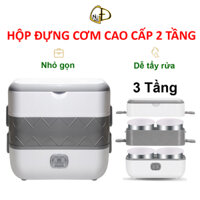 Hộp đựng cơm kết nối điện 2 tầng Bear cao cấp, hộp cơm giữ ấm công sở tự luộc cho chín thực phẩm ruột inox đồ hiệu cao c