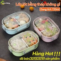 Hộp đựng cơm KWAI - văn phòng inox - Hộp cơm lúa mạch giữ nhiệt caocấp - Cặp lồng đựng thức ăn;