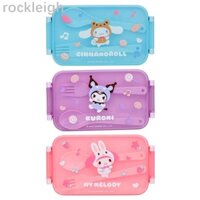 Hộp Đựng Cơm Trưa 11 / 2 Ngăn Hình Chó Sanrio Kuromi Melody Yugui Kèm Muỗng