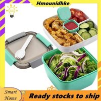 Hộp Đựng Cơm Trưa 1500Ml Bát Salad Salad Hộp Đựng 3 Ngăn Cho Salad Topping