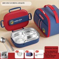 Hộp đựng cơm trưa cách nhiệt bằng Inox 316 4 ngăn chống tràn hiện đại  tặng kèm túi đựng giữ nhiệt cao cấp