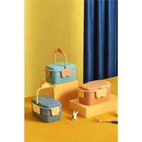 Hộp Đựng Cơm Trưa Hình Củ Cà Rốt 4 màu Dễ Thương