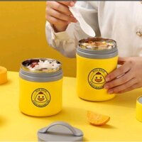 Hộp Đựng Cơm Văn Phòng Giữ Nhiệt Vịt Vàng Tiện Lợi, Bình Ủ Cháo Giữ Nhiệt Đựng Thức Ăn Hoạt Hình Cho Bé