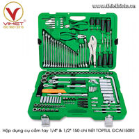 Hộp dụng cụ cầm tay 1/4" & 1/2" 150 chi tiết TOPTUL GCAI150R1
