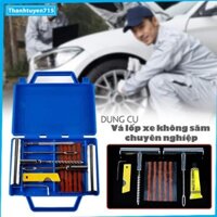 Hộp dụng cụ vá xe lốp không săm thép không gỉ vá ngoài cho xe máy và xe Ô tô