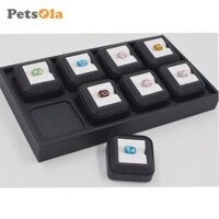 Hộp đựng đá quý bằng da PETSOLA 5.5x5.5cm Hộp đựng đá quý Trang sức kim cương