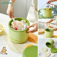 Hộp đựng đá viên DUILIAN, Loại ép Dễ dàng làm sạch Xô đá, Di động với 2 lưới đá Thùng bia
