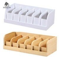 Hộp đựng đai gỗ AROMA, Tiết kiệm không gian Hộp lưu trữ đai 6 lưới, Dễ dàng làm sạch bằng tre tự nhiên bền bỉ Giá trưng bày đai tiện lợi dành cho nữ