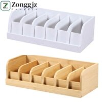 Hộp đựng đai gỗ ZONGGJZ, Tiết kiệm không gian Hộp lưu trữ đai tre tự nhiên, Dễ dàng làm sạch 6 lưới Hộp đựng thắt lưng tiện lợi bền bỉ Tủ quần áo