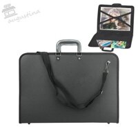 Hộp đựng danh mục đầu tư nghệ thuật AUGUSTINA, có tay cầm có dây kéo Túi bảng vẽ A3 dung tích lớn, Túi phác thảo vai ngoại cỡ màu đen di động Du lịch