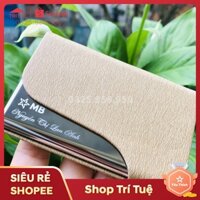 Hộp đựng danh thiếp ( Hộp card da) khắc logo ngân hàng MB Bank theo yêu cầu ở Hà Nội