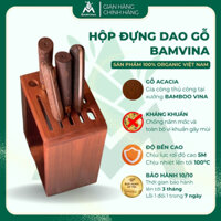 Hộp Đựng Dao Gỗ Đa Năng BAMVINA Kệ Cài Dao Kéo Di Động Gọn Nhẹ Hộp Dắt Dao Bằng Gỗ Bền Đẹp