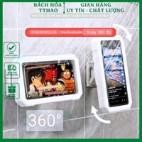 Hộp Đựng Điện Thoại Xoay 360 Độ Chống Nước, Chống Sương Mù Đa Năng Dùng Trong Phòng Tắm, Phòng Bếp,..